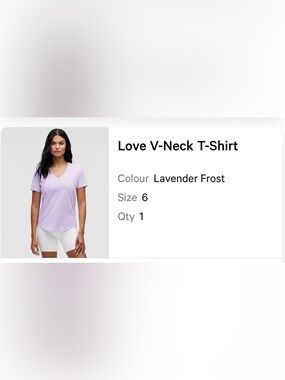 Lululemon Love V-neck in Lavender Frost